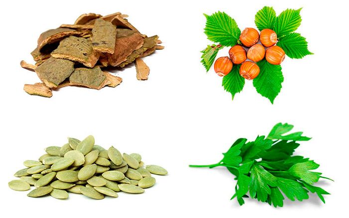 Λαϊκές θεραπείες για την καταπολέμηση της προστατίτιδας - φλοιός ασπέν, σπόροι κολοκύθας, μαϊντανός και φουντούκια